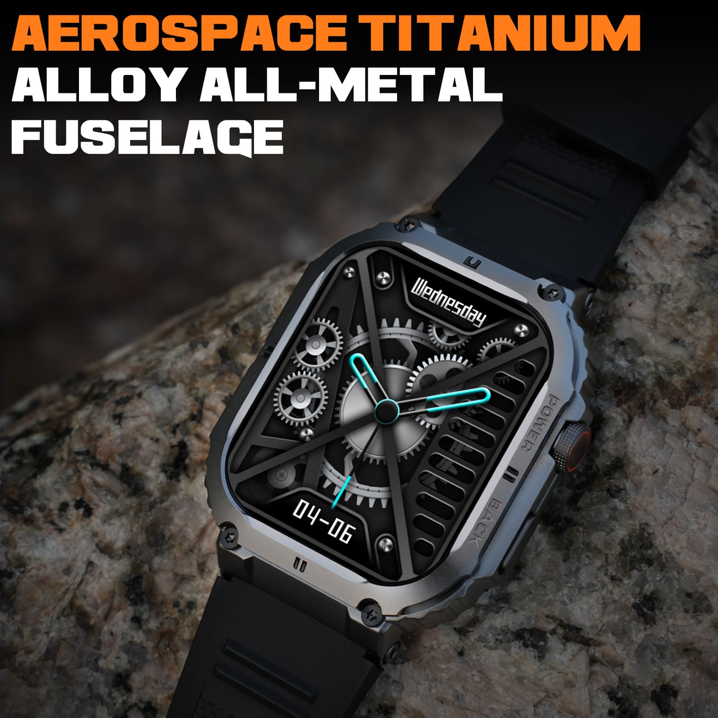 KL57 HD Display, Health Monitoring Outdoor smartwatch