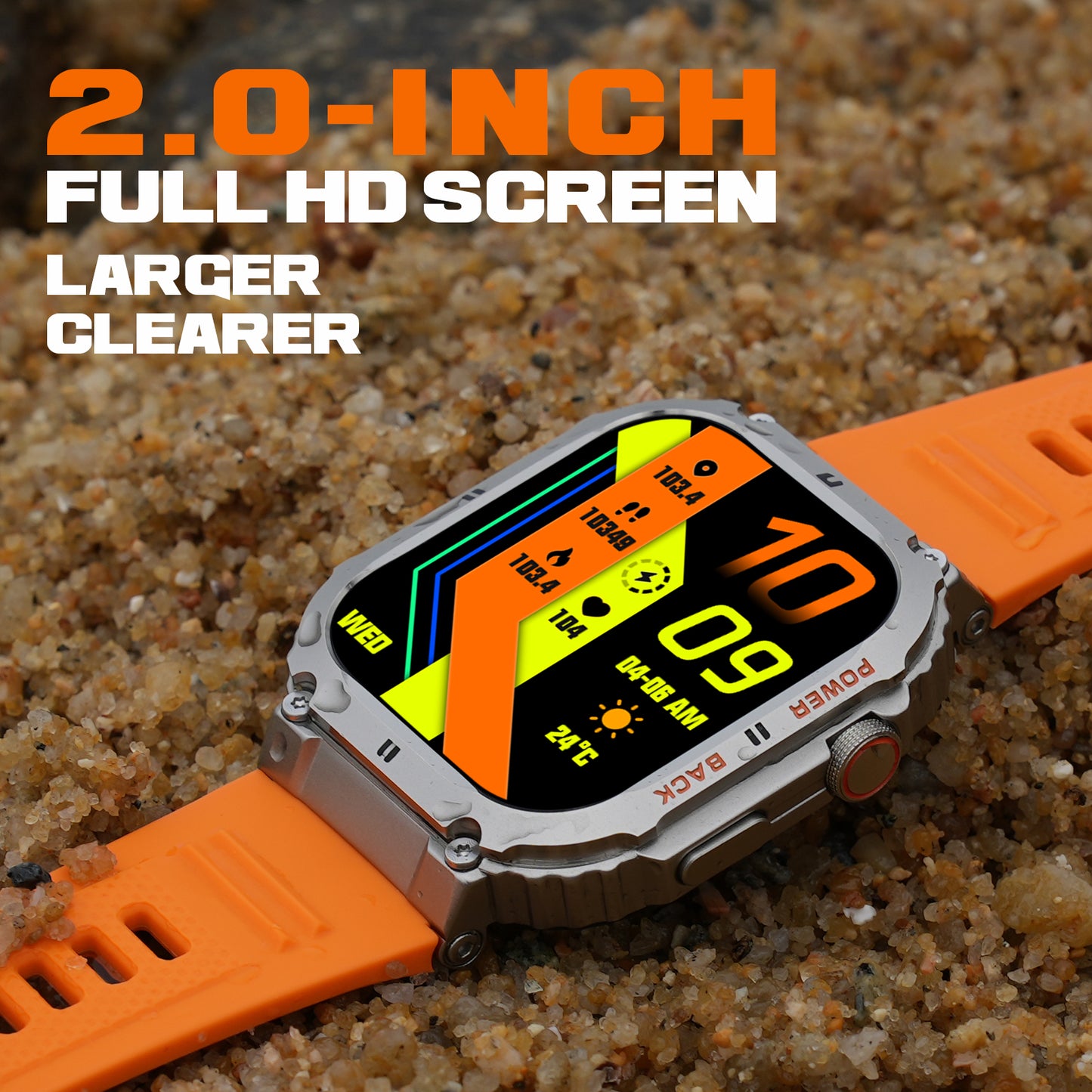 KL57 HD Display, Health Monitoring Outdoor smartwatch