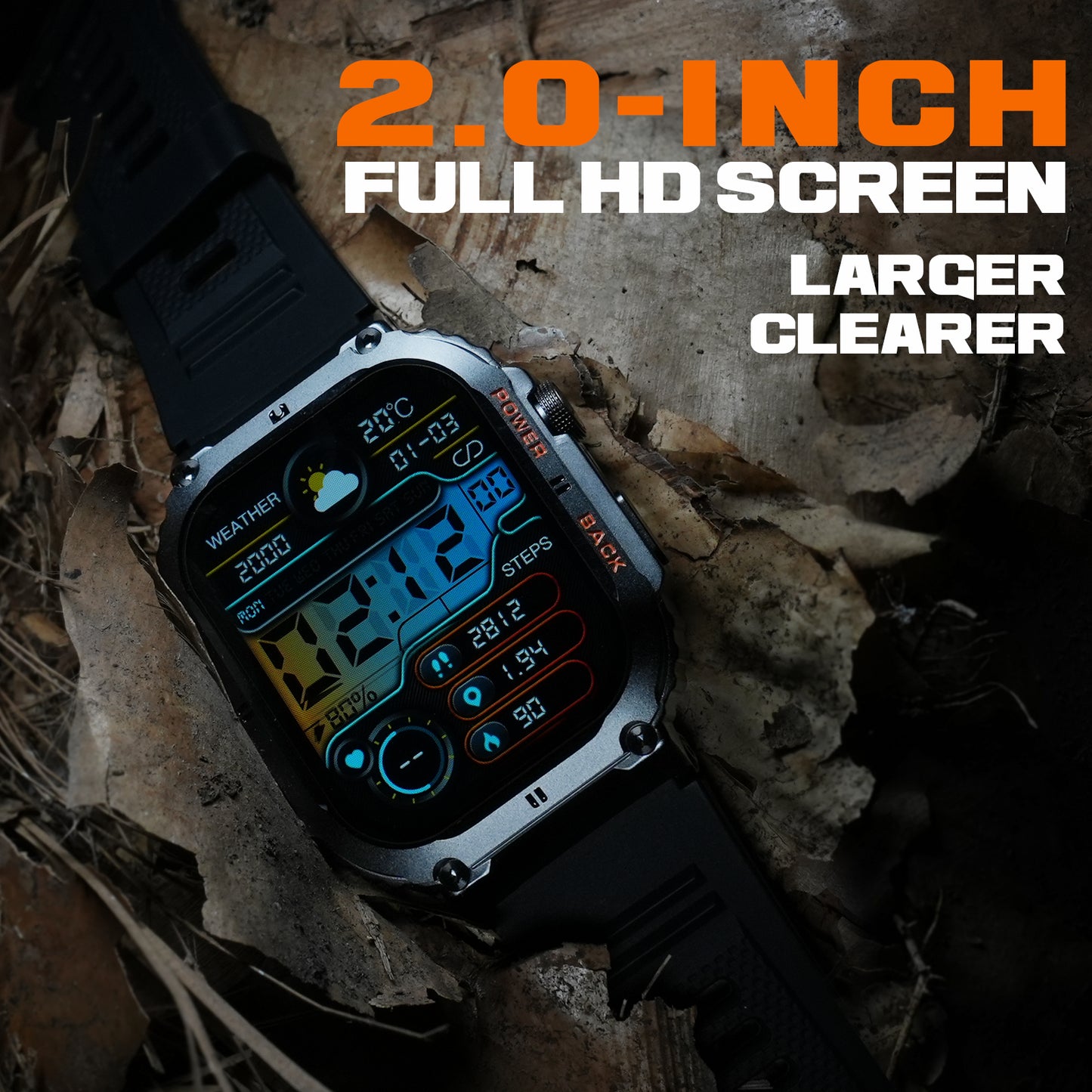 KL57 HD Display, Health Monitoring Outdoor smartwatch