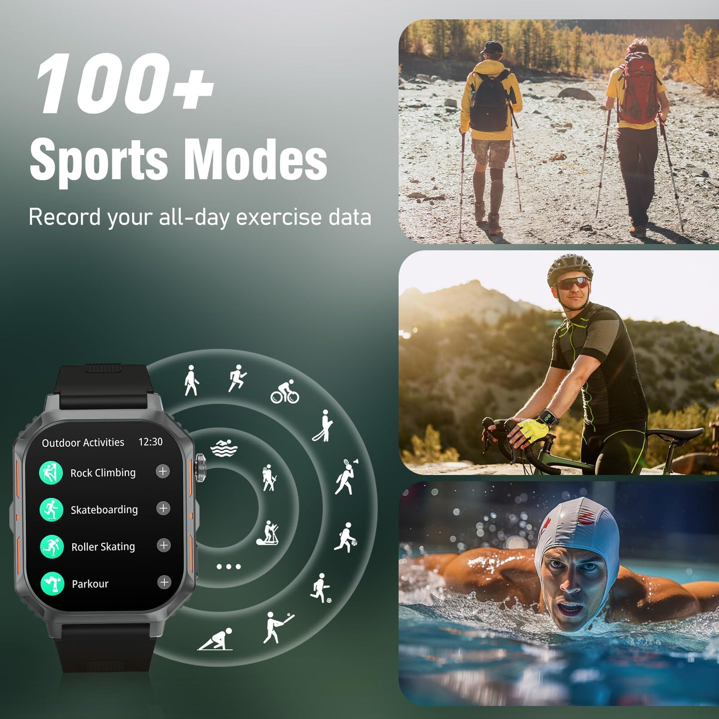 KL20 Outdoor 2.02 inch HD screen smartwatch