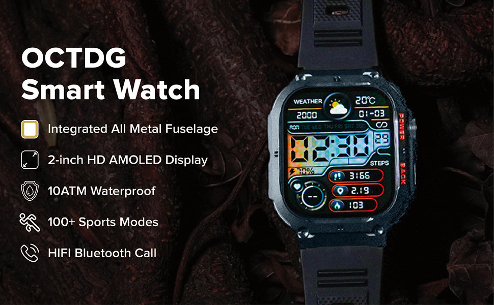 KL57 HD Display, Health Monitoring Outdoor smartwatch