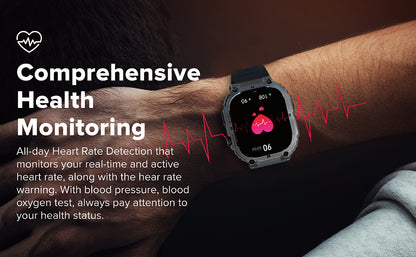 KL57 HD Display, Health Monitoring Outdoor smartwatch